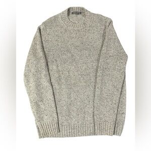 Slate and Stone Heather Gray Wool Blend Crewneck Sweater Size XL VGC